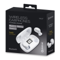 PLATINET BLUETOOTH V5.0 EARPHONES TWS SŁUCHAWKI + CHARGING STATION PM1020 WHITE [45823]