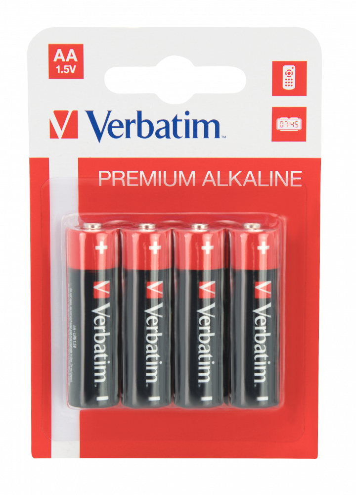 VERBATIM BATERIE ALKALICZNE LR06 AA BLISTER*4SZT  49921