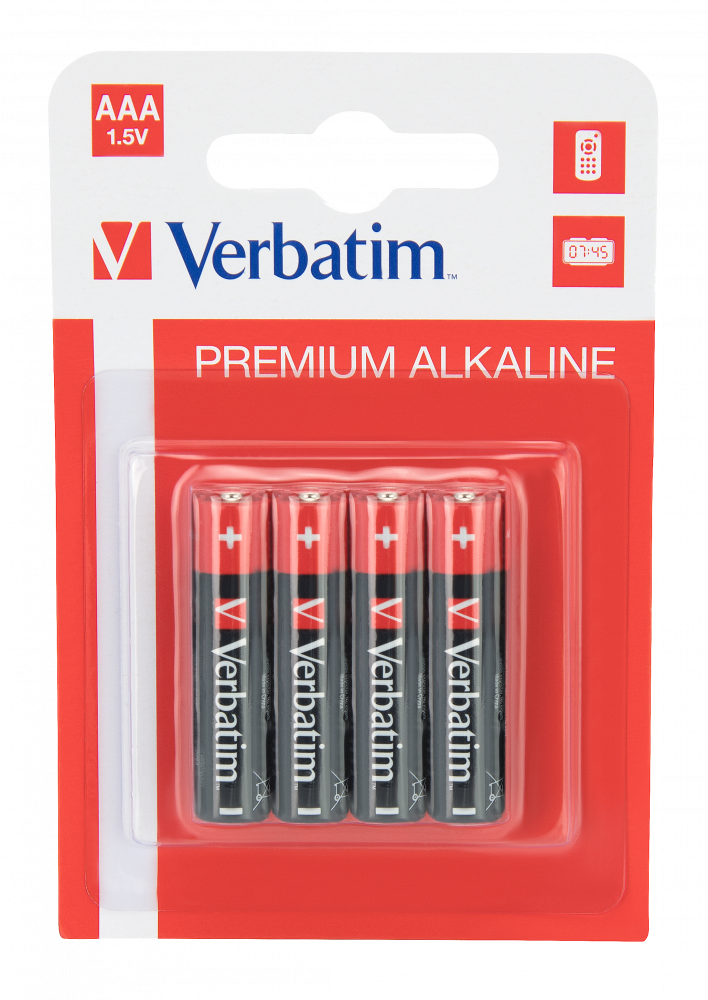 VERBATIM BATERIE ALKALICZNE LR03 AAA BLISTER*4SZT  49920