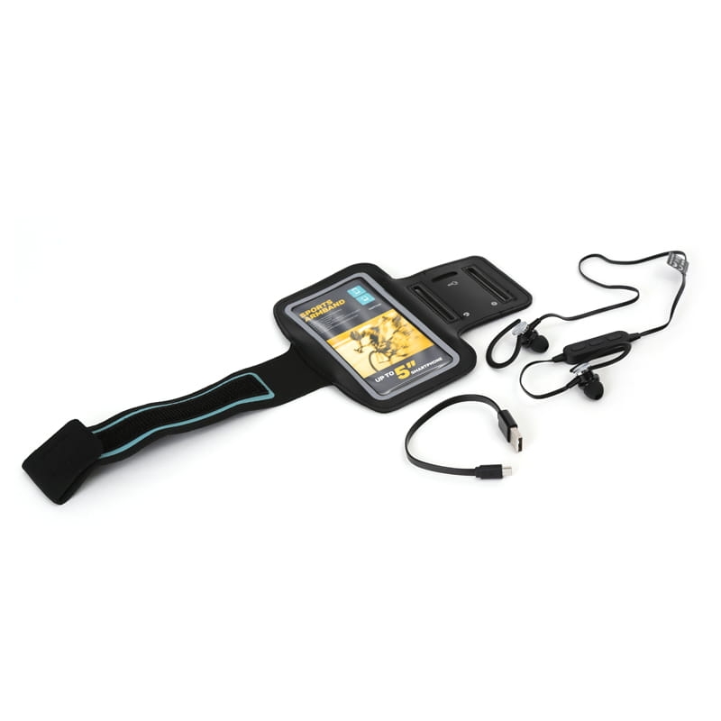 PLATINET BLUETOOTH EARPHONES SPORT + ARMBAND  PM1075 BLACK [43675]