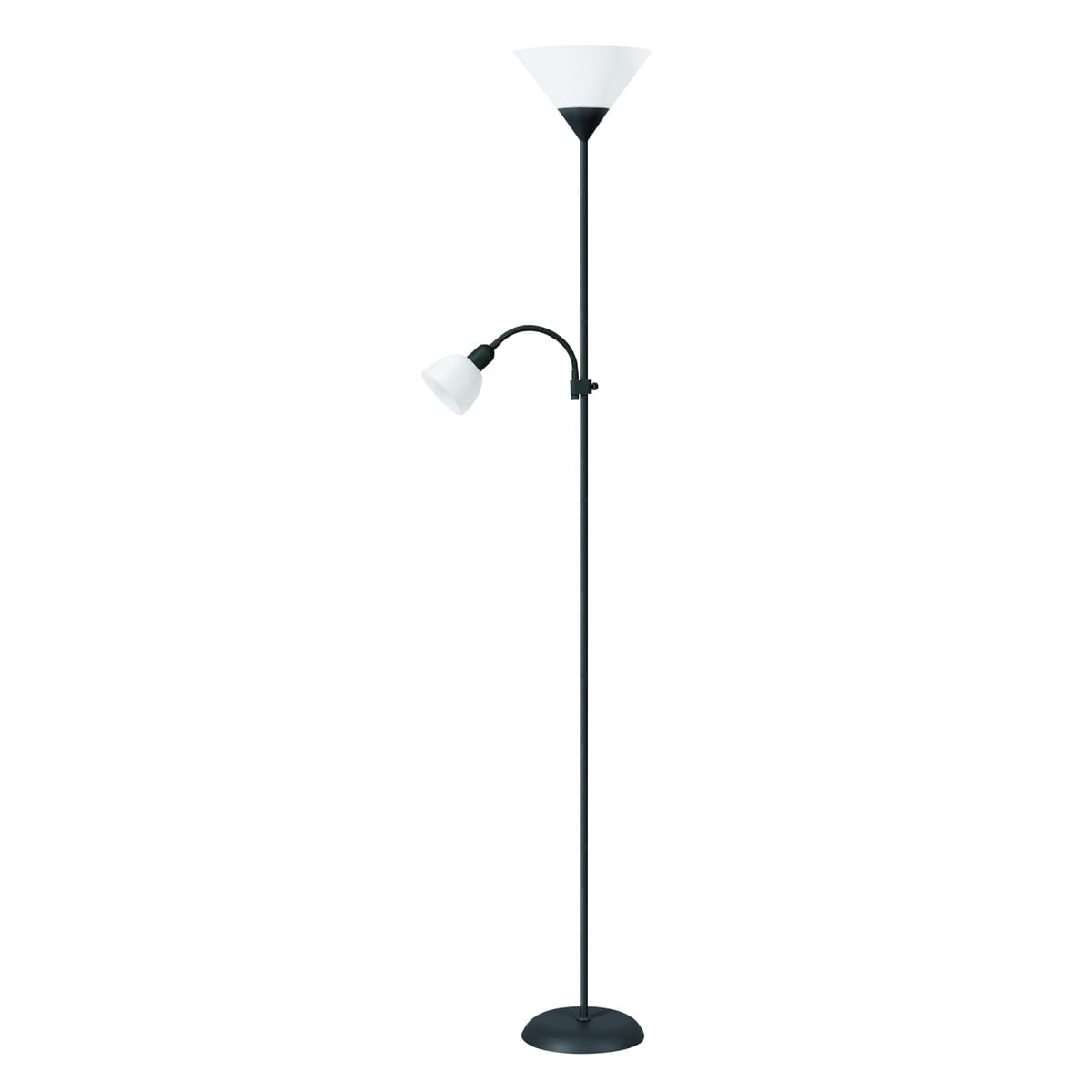 PLATINET FLOOR LAMP E27+E14 BLACK
