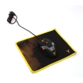 OMEGA VARR PODKŁADKA POD MYSZ  / PRO-GAMING MOUSE PAD 200x240x1,5mm  BLACK+ YELLOW EDGE  [43233]