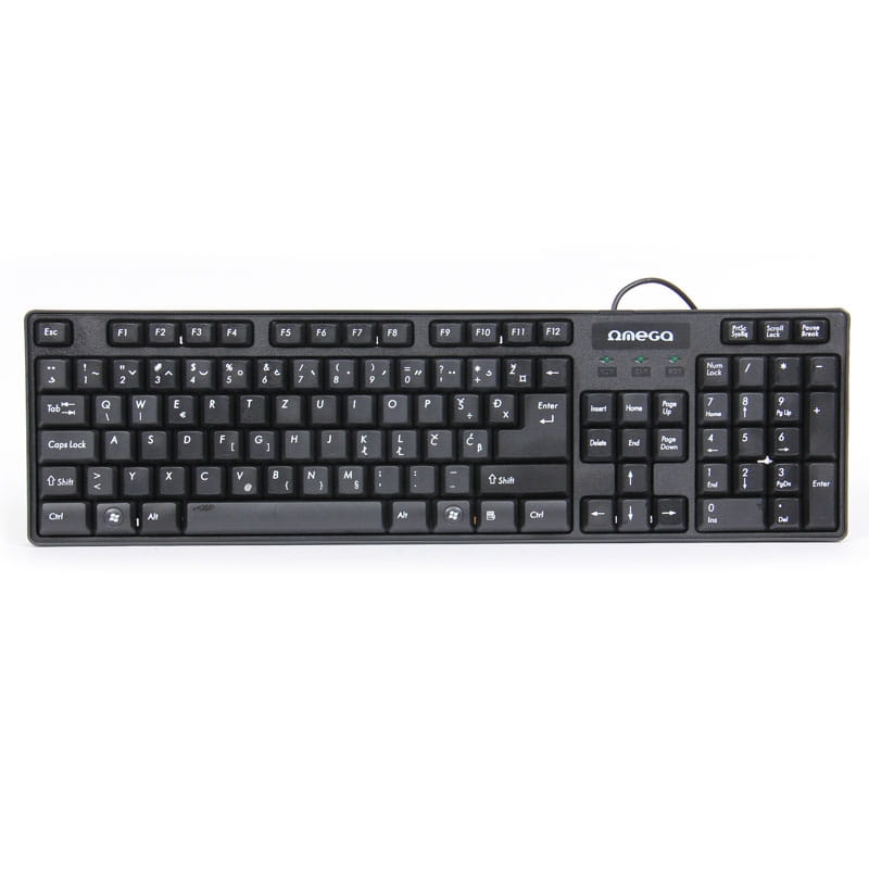 KEYBOARD SRB OMEGA OK-06 CENTAURI BLACK YU SRB/CRO PS/2 [40229]