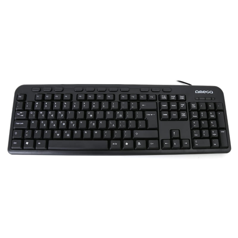 KEYBOARD GR OMEGA OK-125 M-MEDIA SLIM BLACK USB greek version [42139]