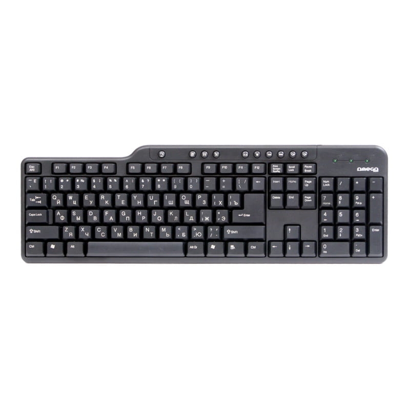 KEYBOARD RU OMEGA OK-124 RUSSIAN Draco SLIM BLACK USB wersja rosyjska [40831]