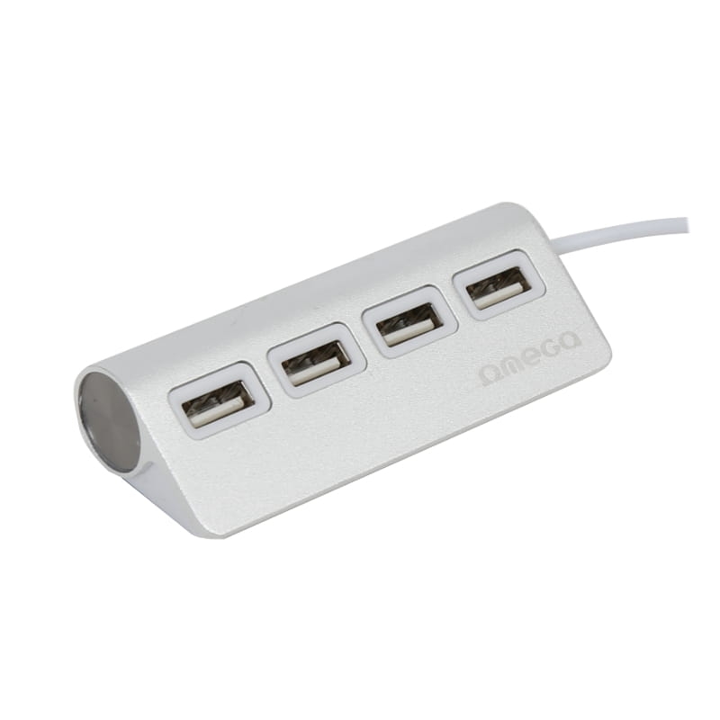 OMEGA USB 2.0 HUB 4 PORT ALUMINIUM [42850]