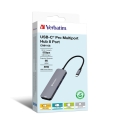 VERBATIM USB-C Pro 8 Port Hub 2xHDMI 4K SD 3.2 GEN1 CMH-08 32151