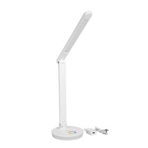 Lampka biurkowa RGB 12W z portem ładowania - biała