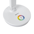 Lampka biurkowa RGB 12W z portem ładowania - biała