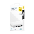 Powerbank 10000 mAh MicroUSB, Type-C Biały