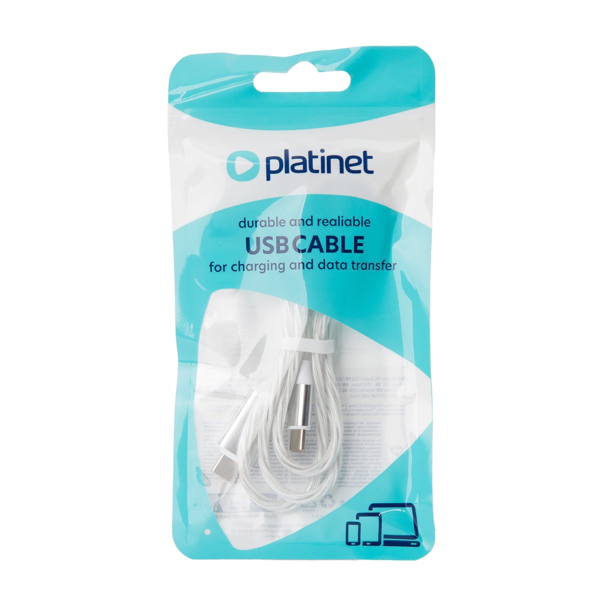 Kabel USB-C do USB-C 3A 60W 1M Biały
