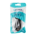 Kabel USB-A do USB-C w oplocie 3A 18W 2M Czarny