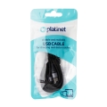 Kabel USB-C do USB-C w oplocie 2,1A 42W 2M Czarny