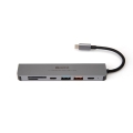 PLATINET USB-C MEDIA HUB GEN2 10GB/S 7IN1 HDMI 4K USB-A3.2/ USB-A2.0/  USB-C PD 100W/ USB-C2.0/ SD/ MicroSD ALUMINUM [45985]