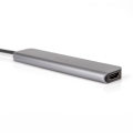 PLATINET USB-C MEDIA HUB GEN2 10GB/S 7IN1 HDMI 4K USB-A3.2/ USB-A2.0/  USB-C PD 100W/ USB-C2.0/ SD/ MicroSD ALUMINUM [45985]
