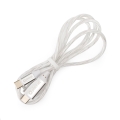 Kabel USB-C do USB-C z podświetleniem LED 3A 60W 1M Biały