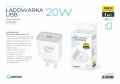 PLATINET WALL CHARGER ŁADWARKA SIECIOWA 20W PD 1x USB-C WHITE