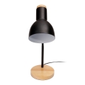 PLATINET DESK LAMP LAMPKA BUIRKOWA MARMA E27 WOODEN BASE METAL BLACK [46007]
