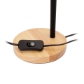 PLATINET DESK LAMP LAMPKA BUIRKOWA MARMA E27 WOODEN BASE METAL BLACK [46007]