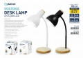 PLATINET DESK LAMP LAMPKA BUIRKOWA MARMA E27 WOODEN BASE METAL BLACK [46007]
