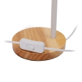 PLATINET DESK LAMP LAMPKA BIURKOWA MARMA E27 WOODEN BASE METAL WHITE [46008]