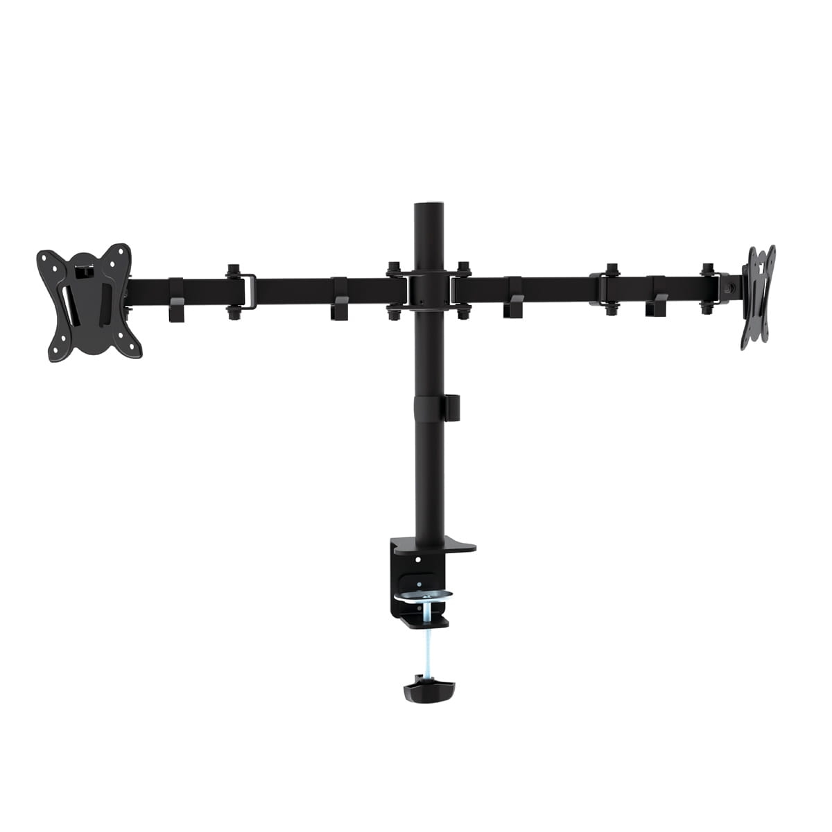 OMEGA MONITOR DESK MOUNT DOUBLE MAX VESA 100x100 13"-27" 180 DEGREE ROTATE TILT [45064]