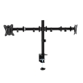 OMEGA MONITOR DESK MOUNT DOUBLE MAX VESA 100x100 13"-27" 180 DEGREE ROTATE TILT [45064]