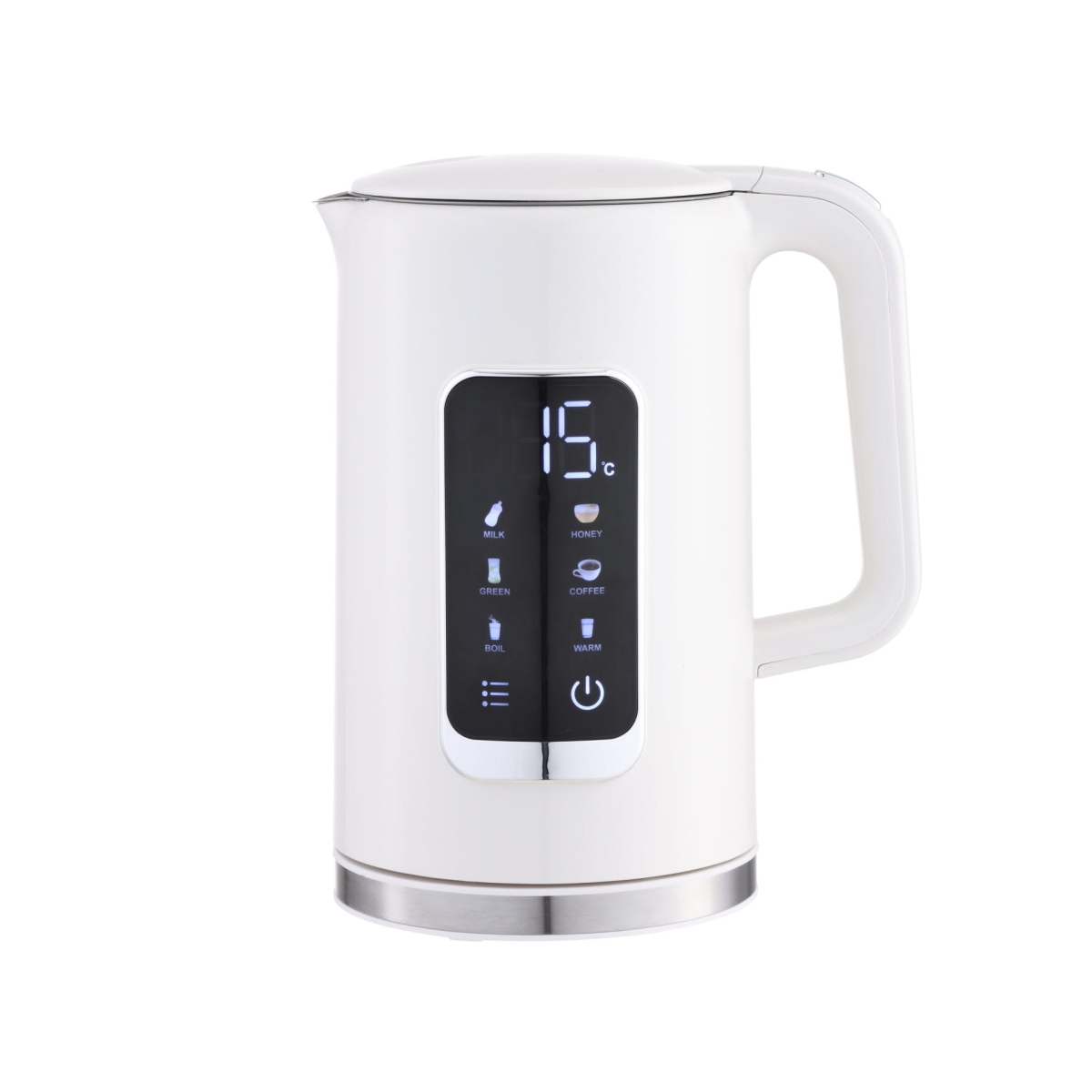 PLATINET CZAJNIK KETTLE LCD DISPLAY 1,7L 5 TEMPERATURE SETTINGS + 450 ML TRAVEL MUG, WHITE [45980]