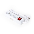 FIESTA EXTENSION CORD LISTWA ZASILAJĄCA 1,5M 10A 3 SOCKET TYPE E FRENCH WHITE [46081]