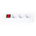 FIESTA EXTENSION CORD LISTWA ZASILAJĄCA 1,5M 10A 3 SOCKET TYPE E FRENCH WHITE [46081]