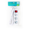 FIESTA EXTENSION CORD LISTWA ZASILAJĄCA 1,5M 10A 3 SOCKET TYPE E FRENCH WHITE [46081]
