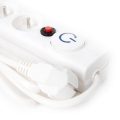 FIESTA EXTENSION CORD LISTWA ZASILAJĄCA 3,0M 10A 3 SOCKET 3 USB TYPE E FRENCH WHITE [46087]