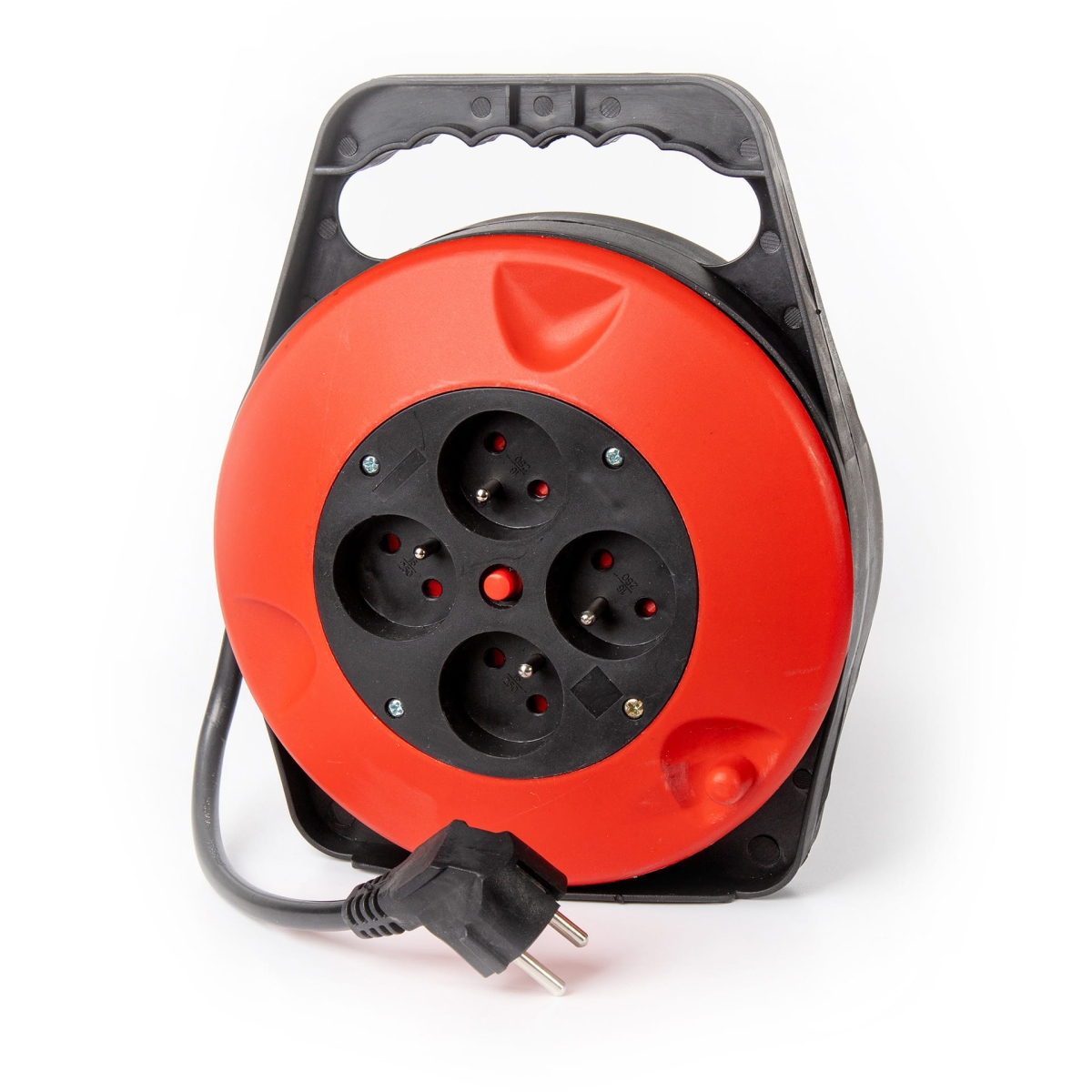 OMEGA 4-SOCKET EXTENSION CORD RETRACTABLE DRUM PRZEDŁUŻACZ BĘBNOWY 8M 16A FRENCH PLUG [46090]