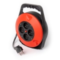 OMEGA 4-SOCKET EXTENSION CORD RETRACTABLE DRUM PRZEDŁUŻACZ BĘBNOWY 8M 16A FRENCH PLUG [46090]