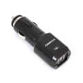 OMEGA CAR CHARGER 2xUSB 5V 2.1A BLACK + microUSB cable [42395]