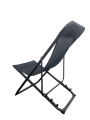PLATINET CAMPING SUNBED 52X77X90 cm BLACK
