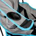PLATINET CAMPING SET OF 2, 3 IN1 FOLDING TABLE/ FOOTREST + CHAIR  / LOUNGER ZESTAW CAMPINGOWY 3 W 1 STOLIK / PODNÓŻEK + KRZESŁO / LEŻAK BLACK BLUE [45907]