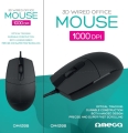 OMEGA MOUSE MYSZ 3D OFFICE BASIC 1000DPI 1,2M USB WHITE [46072]