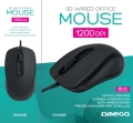 OMEGA MOUSE MYSZ 3D OFFICE 1200DPI 1,5M USB-C BLACK [46069]
