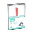 OMEGA EARPHONE BLUETOOTH R400 V3.0+EDR MONO RED [42014]