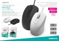 Mysz biurowa 1200 dpi 1,5m USB-C - czarna
