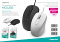 Mysz biurowa 1200 dpi 1,5m USB-C - czarna