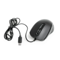 Mysz biurowa 1200 dpi 1,5m USB-C - czarna