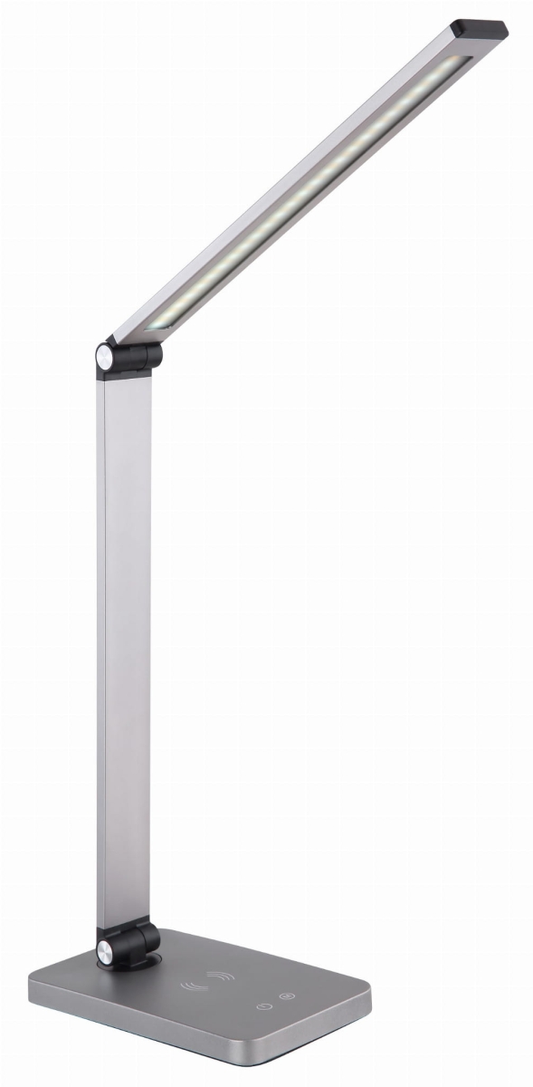 PLATINET DESK LAMP LAMPKA BIURKOWA 10W, ALUMINIUM, WIRELESS CHARGING, 3 STEP DIMMING, 5 STEP COLOR SET, SILVER [46023]