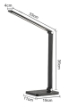 PLATINET DESK LAMP LAMPKA BIURKOWA 10W, ALUMINIUM, WIRELESS CHARGING, 3 STEP DIMMING, 5 STEP COLOR SET, SILVER [46023]