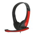 Słuchawki nauszne HI-FI stereo z mikrofonem FREESTYLE FH4088 czerwone
