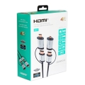 Kabel z adapterami miniHDMI oraz microHDMI do HDMI V.1.4 1,5m