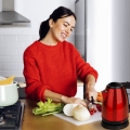 OMEGA ELECTRIC KETTLE 1500W STAINLESS STEEL BRUSHED FINISH [ 45189 ]