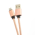 Kabel USB-microUSB OMEGA 1.8A 1 m różowo-złoty