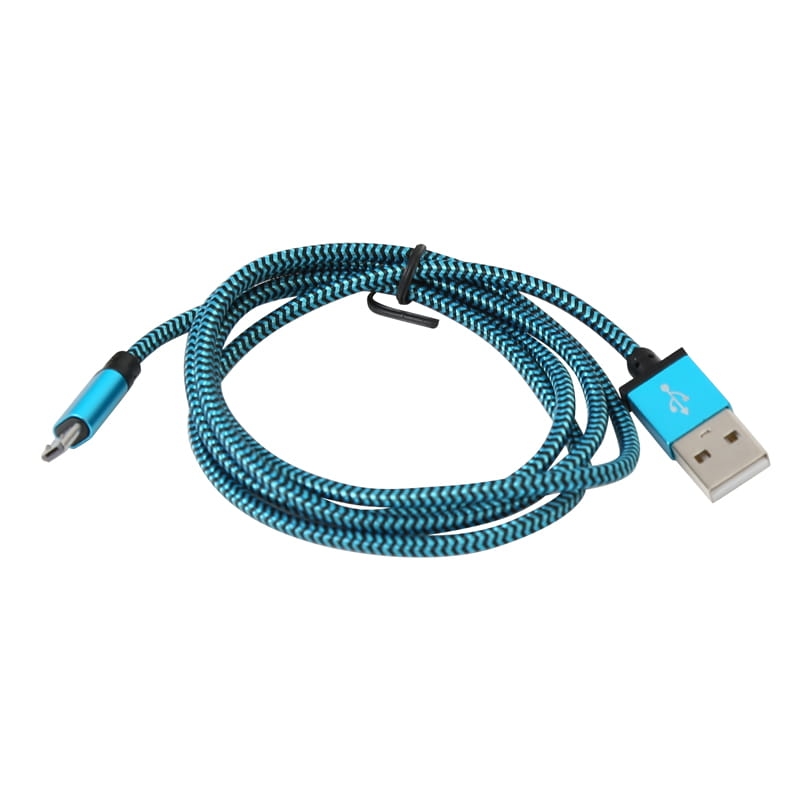 PLATINET HERMES MICRO USB TO USB FABRIC BRAIDED CABLE 1M BLUE